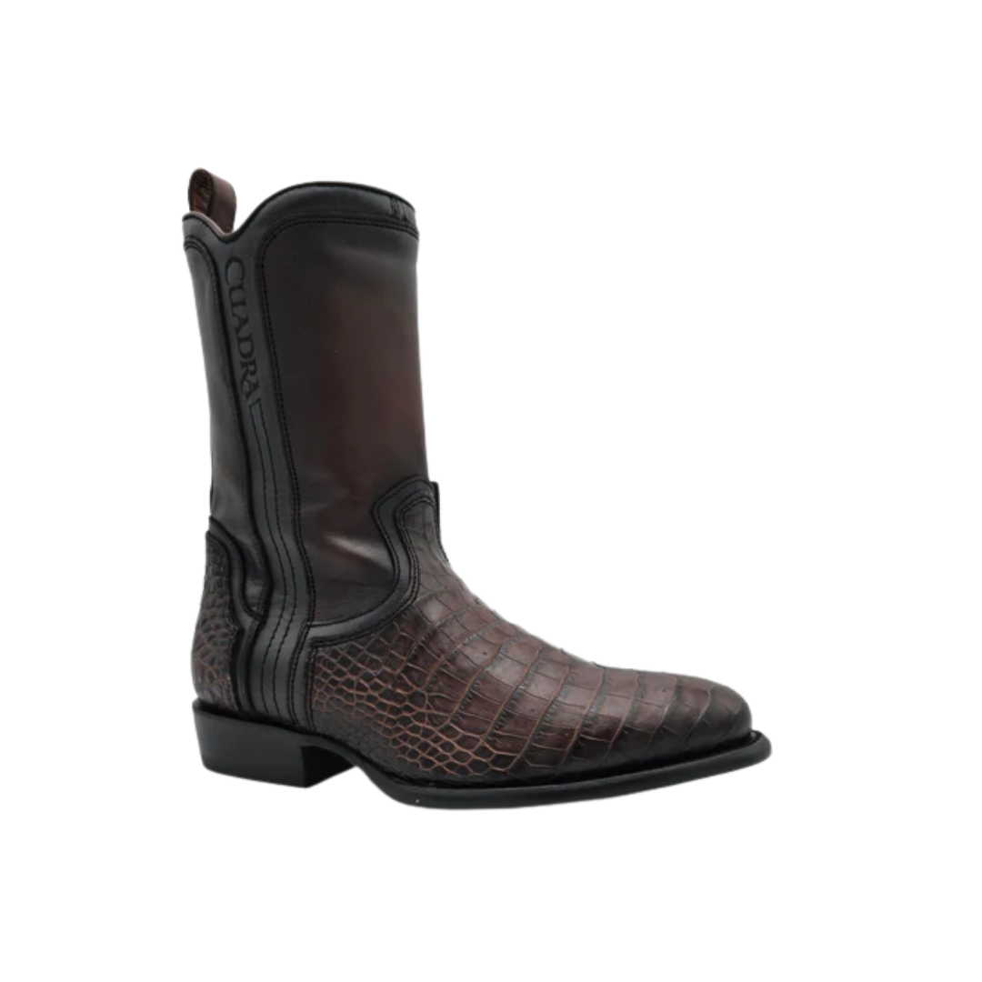 Cuadra Men's Alligator Laser Chocolate Brown Boots