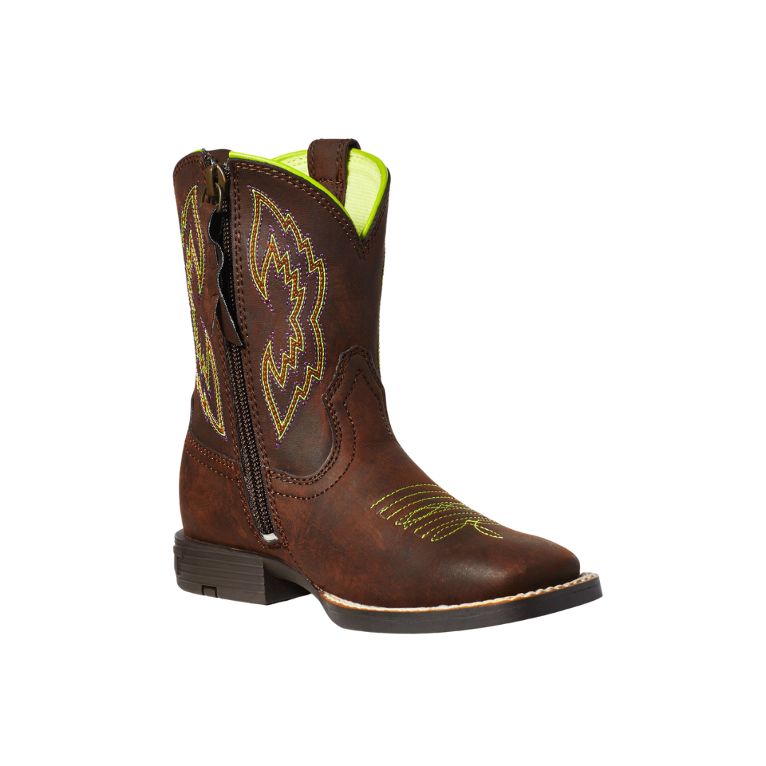 Ariat Toddler Boy's Dash Carafe Cowboy Brown Boots