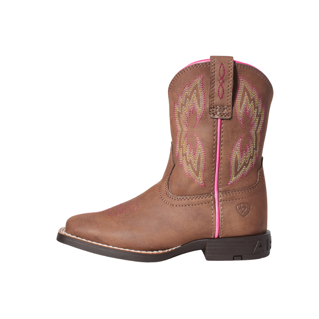 Ariat Toddler Girl's Dash Western Cowboy Brown Boots