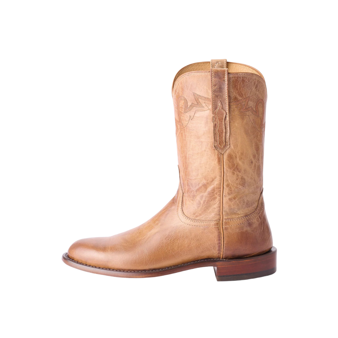 Lucchese Men's Sunset Roper Tan Goat Boots