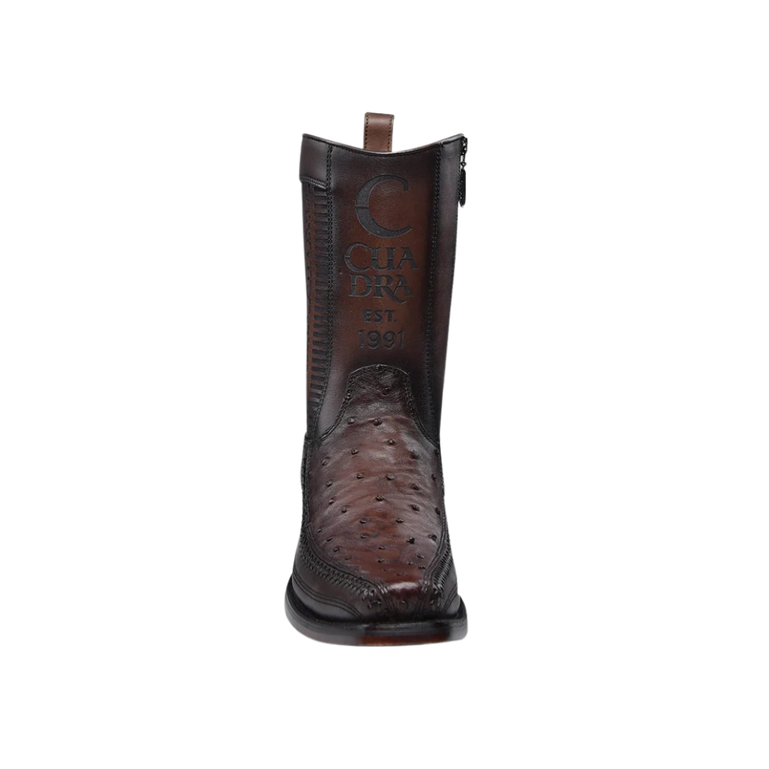Cuadra Men's Flame Ostrich Laser Chocolate Boots