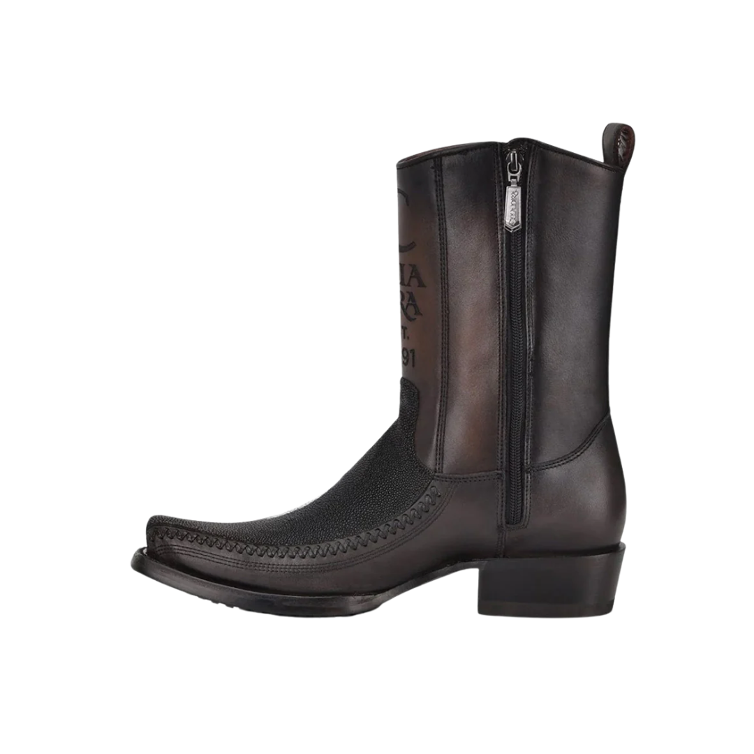 Cuadra Men's Perla Negra Stingray Laser Black Boots