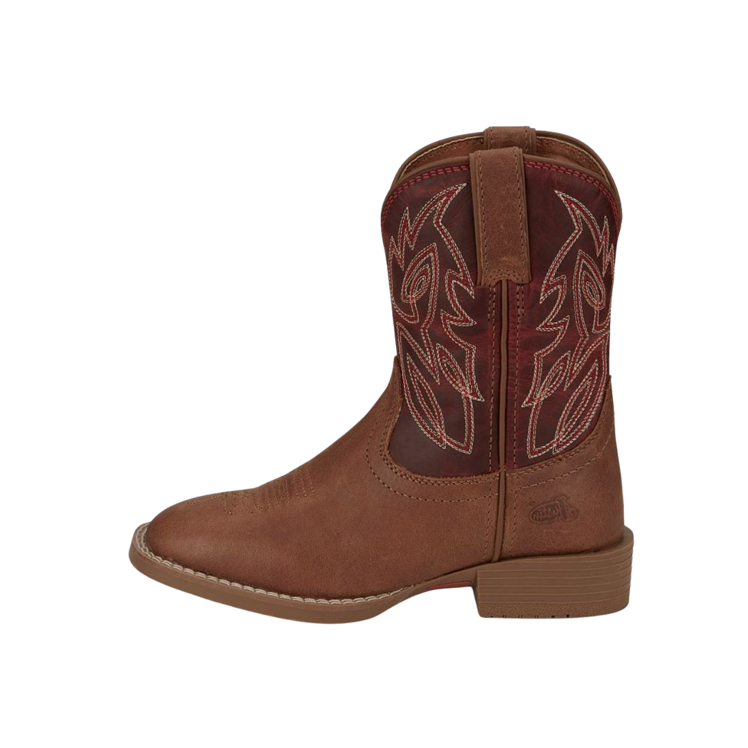 Justin Youth Boy's Canter Jr Roasted Cognac Brown Boots