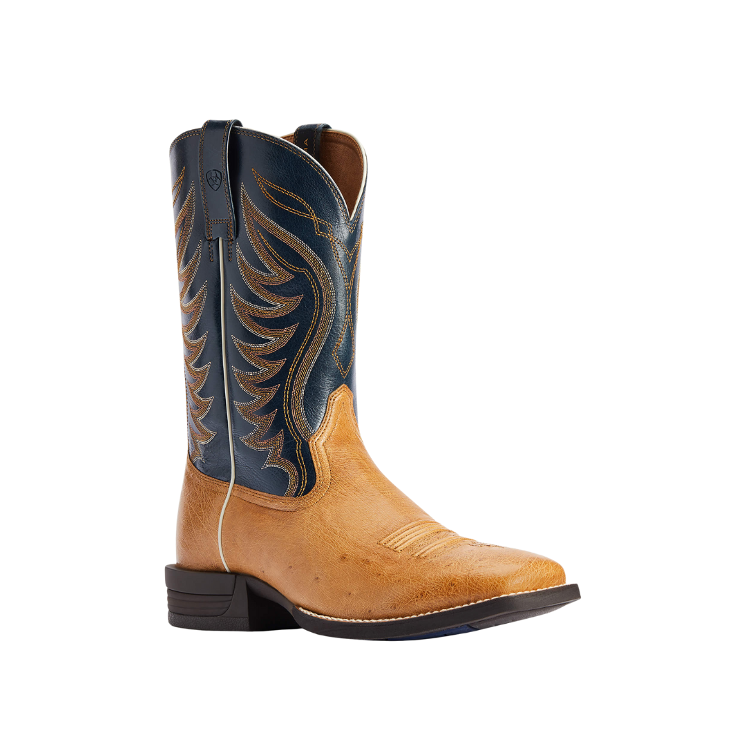 Ariat Men's Reckoning Antique Saddle Ostrich Exotic Boot
