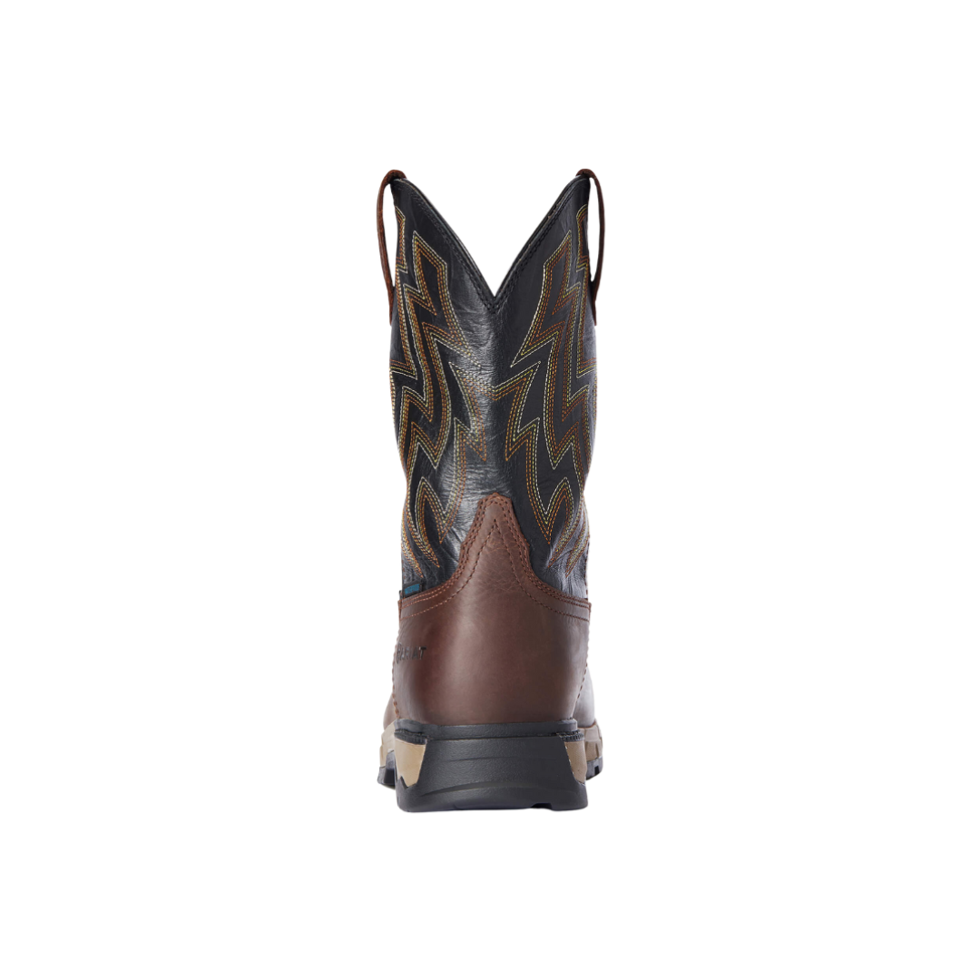 Ariat Men's Rebar Flex Western Waterproof Work Brown Boots
