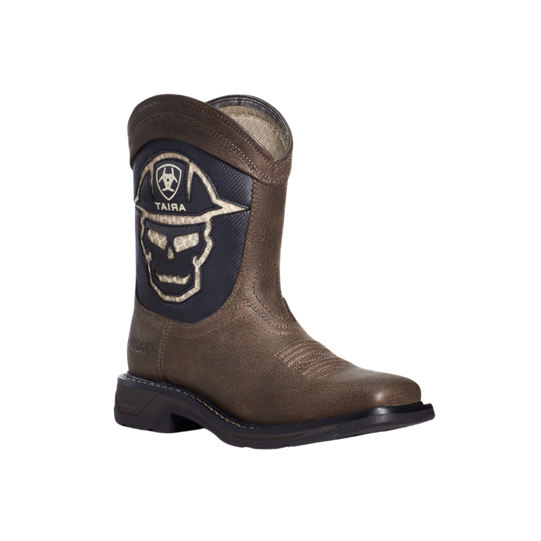 Ariat Youth Boy's Workhog Cowboy Brown Boots