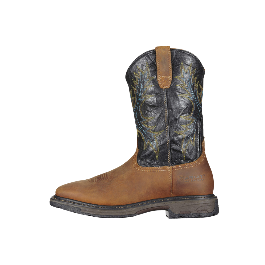 Ariat Men's Workhog Waterproof Steel Toe Work Aged Bark Boots