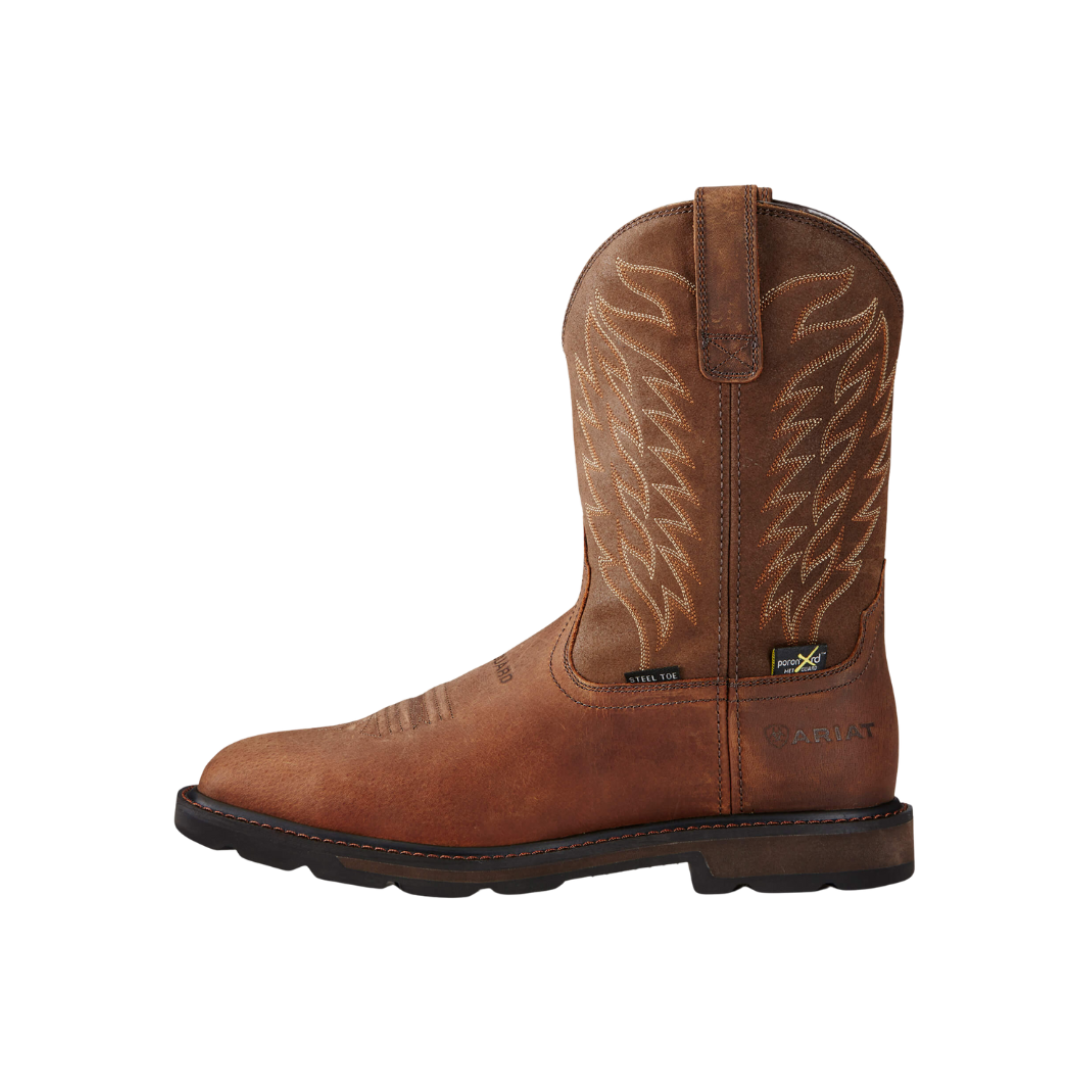 Ariat Men's Groundbreaker Metguard Steel Toe Work Brown Boots