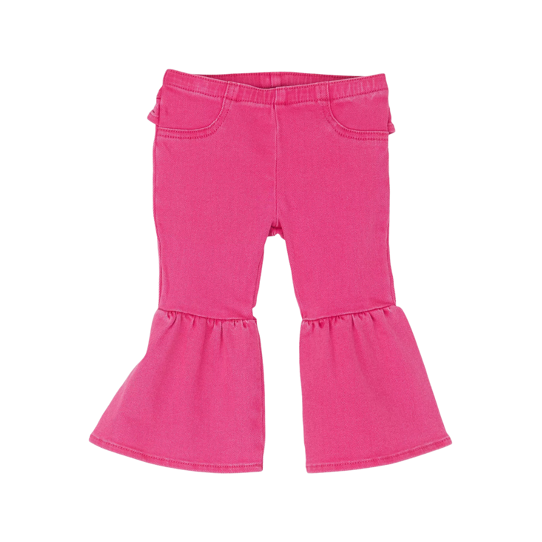 Wrangler Infant Girl's Ruffle Leg Flare Delilah Pink Jeans