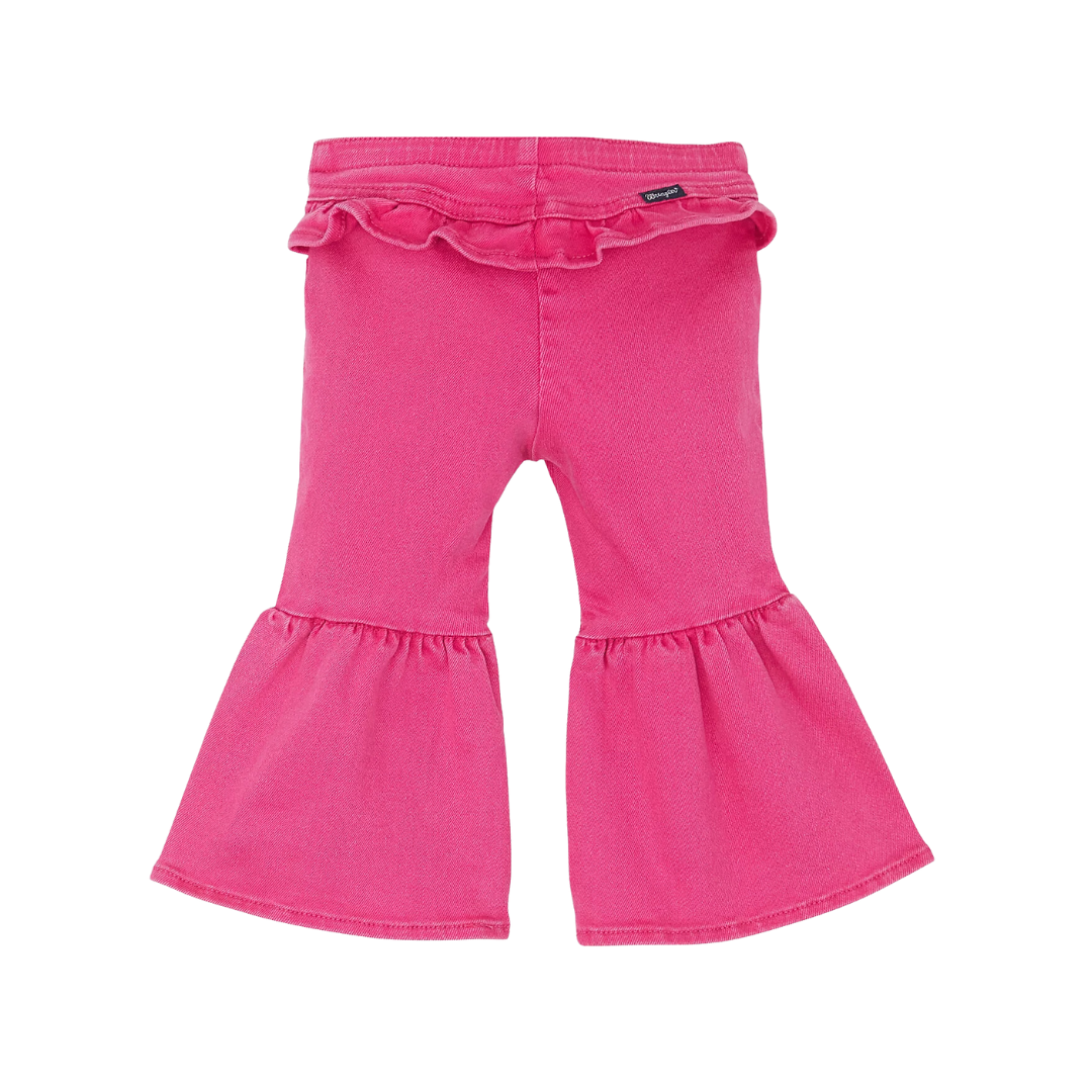Wrangler Infant Girl's Ruffle Leg Flare Delilah Pink Jeans
