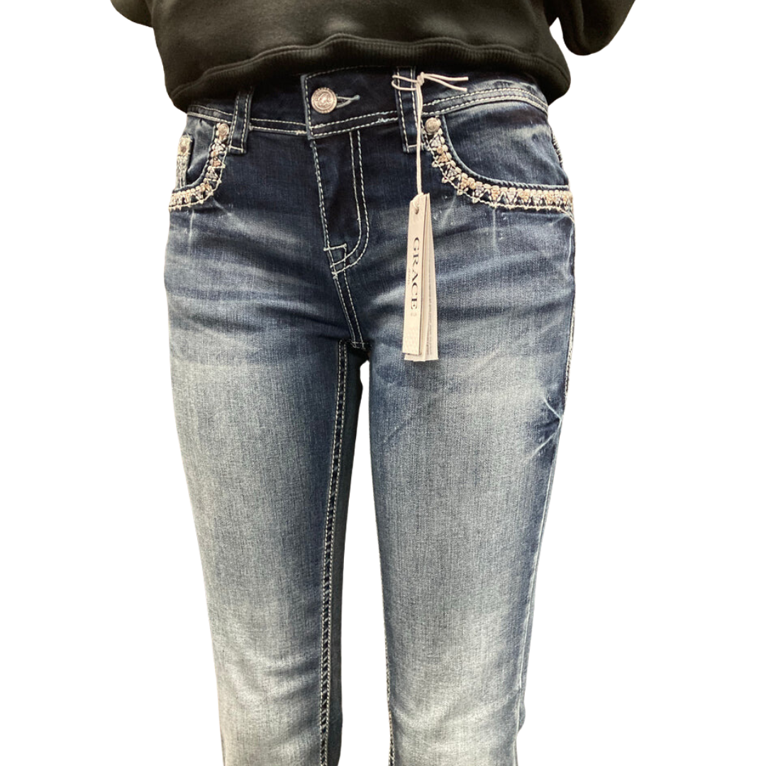 Grace Women's Chandelier Hipster Jeans