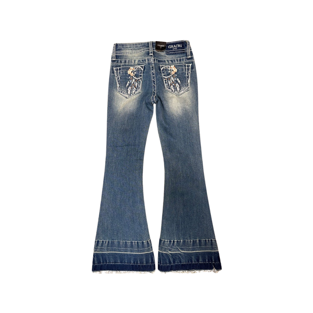 Grace Kid's Flower Dream Catcher Flare Jeans