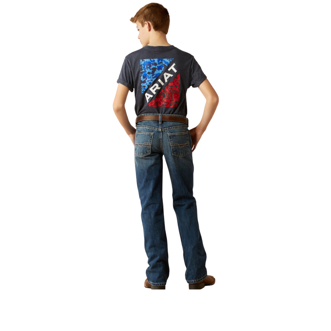 Ariat Youth Boy's B4 Kelvin Boot Dakota Blue Jeans