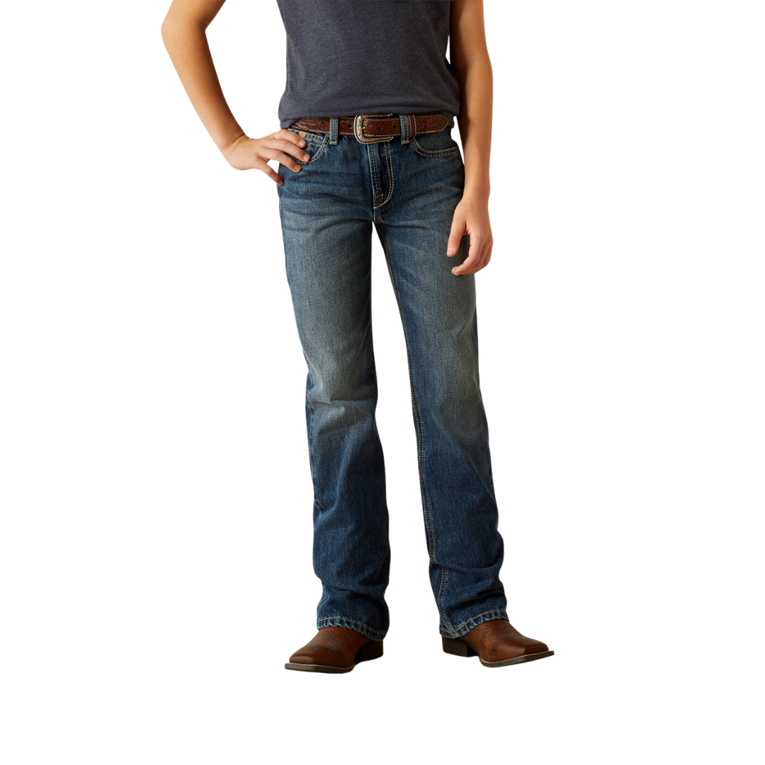 Ariat Youth Boy's B4 Kelvin Boot Dakota Blue Jeans