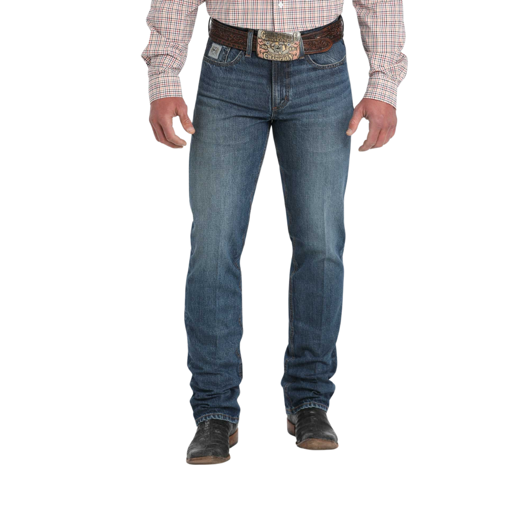 Cinch Men's Slim Fit Silver Label Medium Stone Blue Jeans