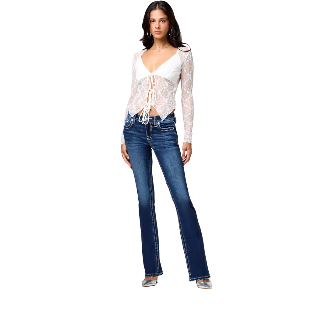 Miss Me Women's Stellar Bootcut Dark Wash Jeans