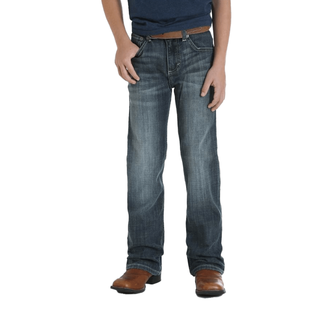 Wrangler Youth Boy's Vintage Bootcut Slim Blue Jeans