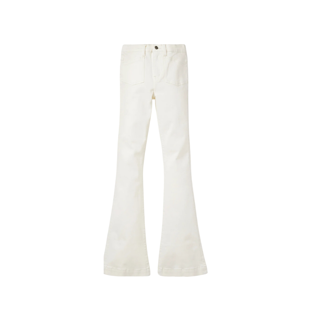 Stetson Apparel Women's 921 High Rise Flare Fit White Jean