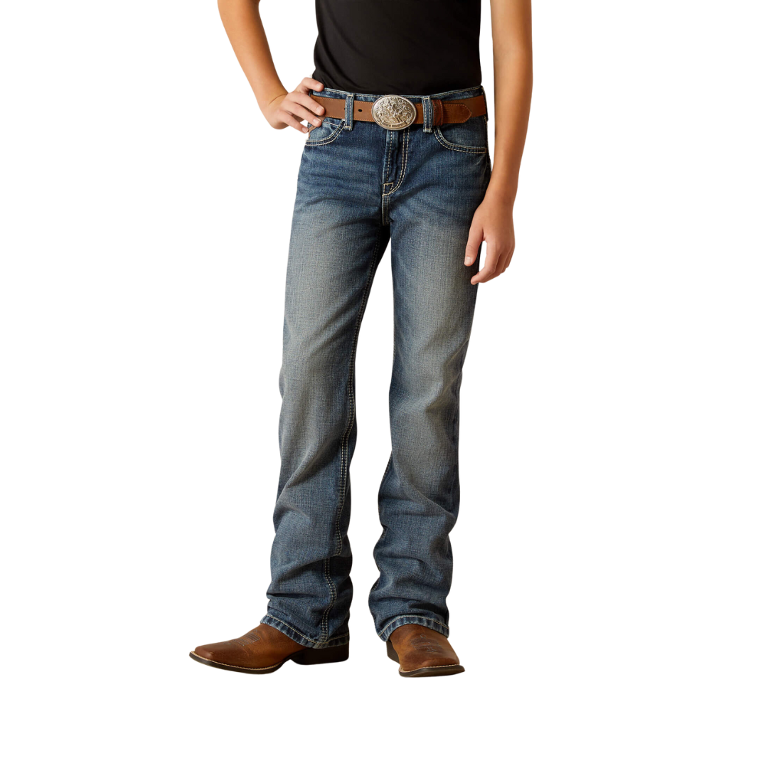 Ariat Youth Boy's B4 Relaxed Boot Cut Durango Blue Jeans