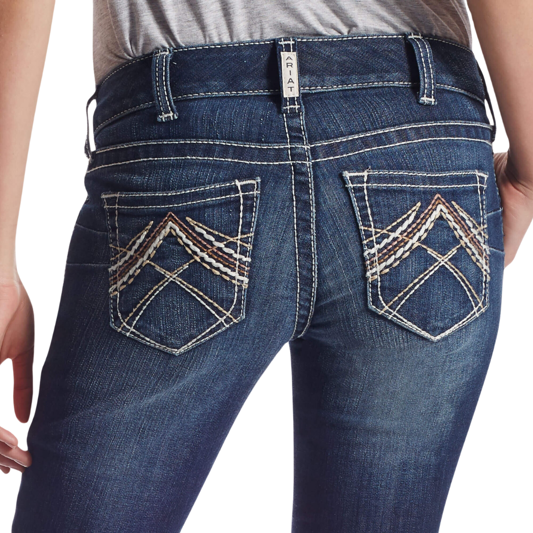 Ariat Women's Real Low Rise Stretch Blue Jeans