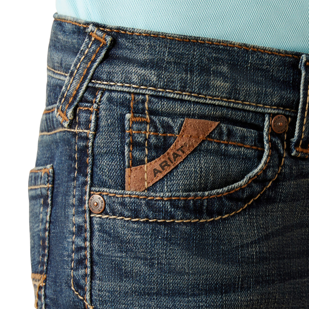 Ariat Youth Boy's B4 Relaxed Fordham Denali Blue Jeans