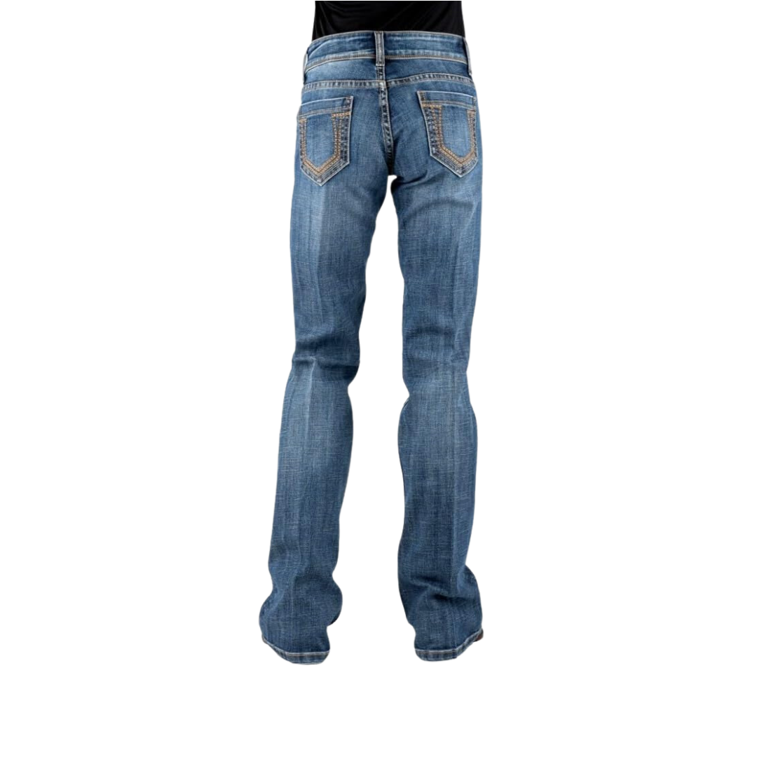 Stetson Women's 816 Fit Classic Slim Bootcut Blue Jeans
