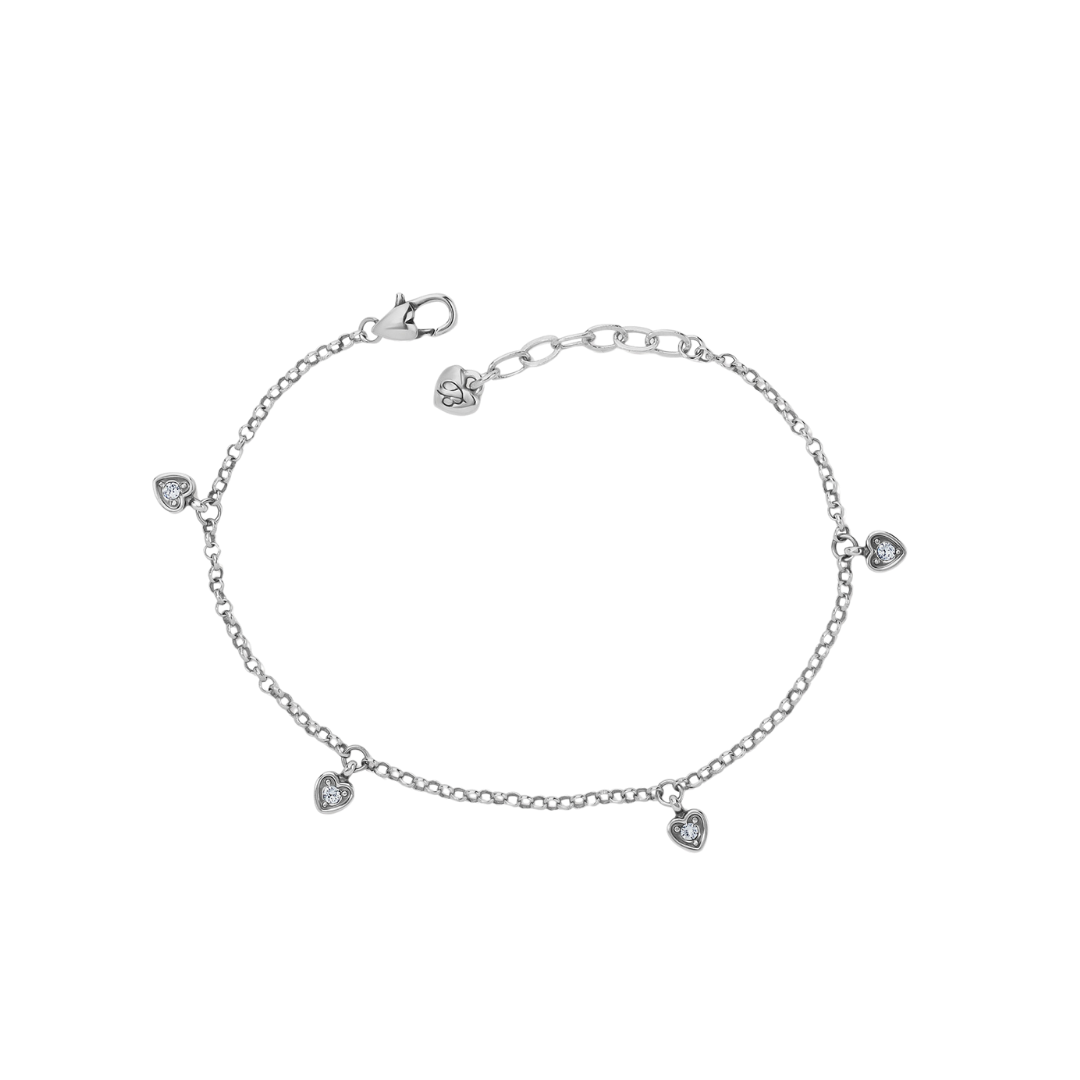 Brighton Women's Meridian Love Notes Anklet Grey Bracelet