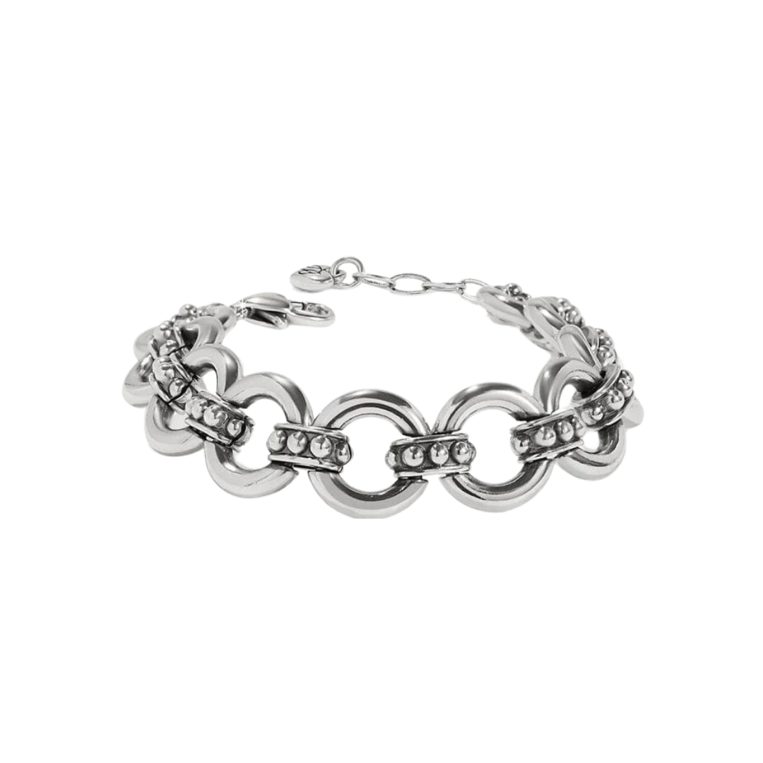 Brighton Women's Pretty Tough Stud Link Silver Bracelet