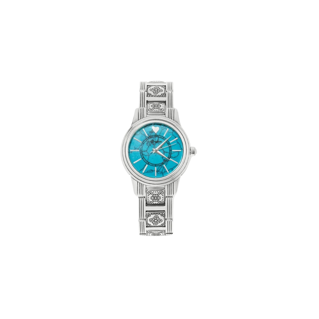 Brighton Women's Santa Fe Silver Turquoise Watch