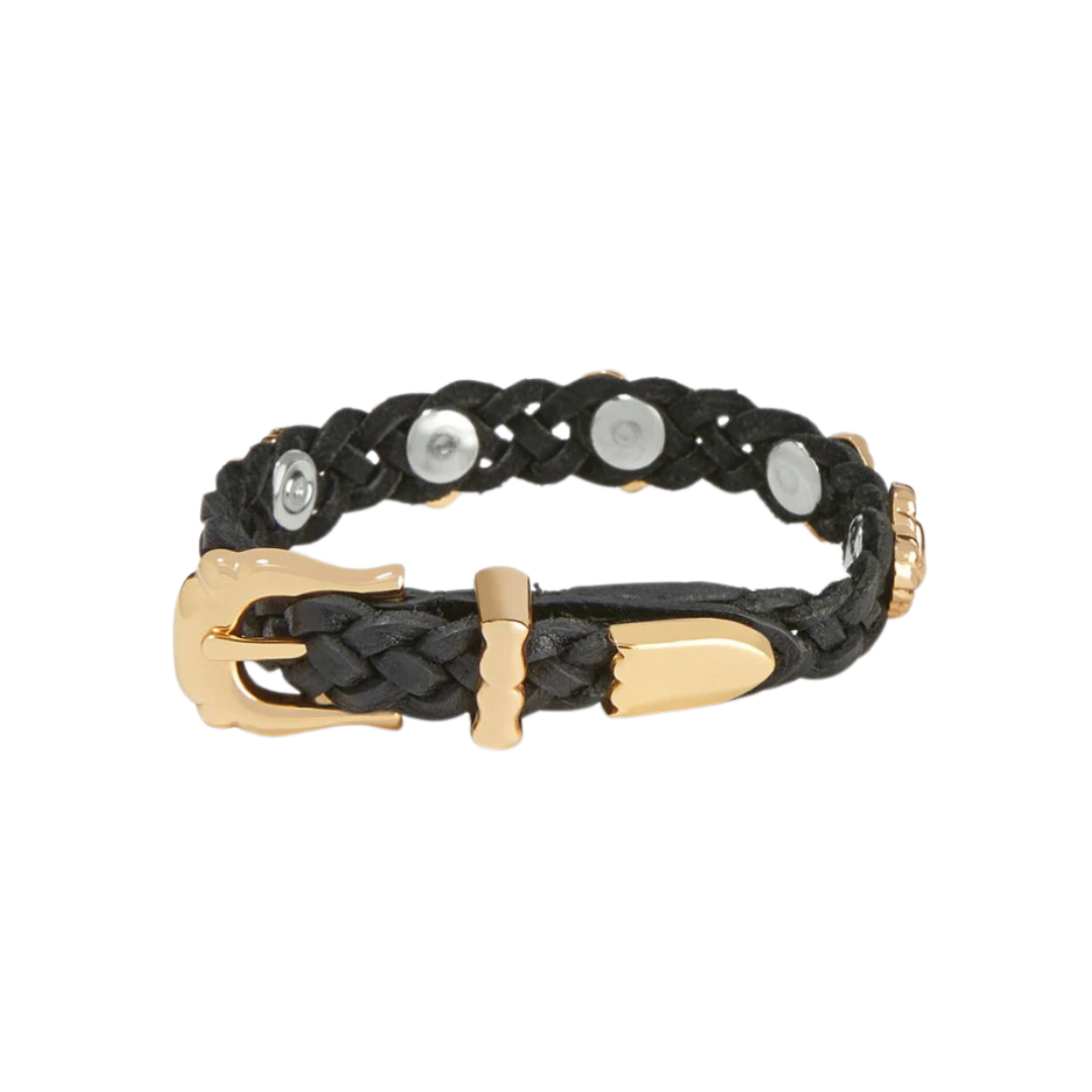 Brighton Women's Roped Heart Braid Black Bracelet