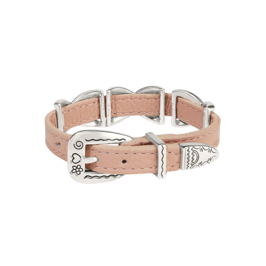 Brighton Women's Kriss Kross Etched Pink Sand Bracelet