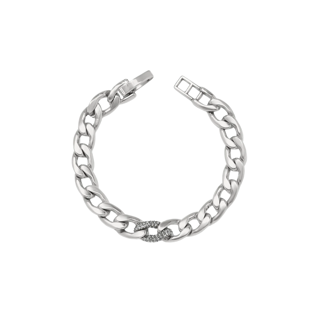 Brighton Women's Cleo Pave Link Grey Bracelet
