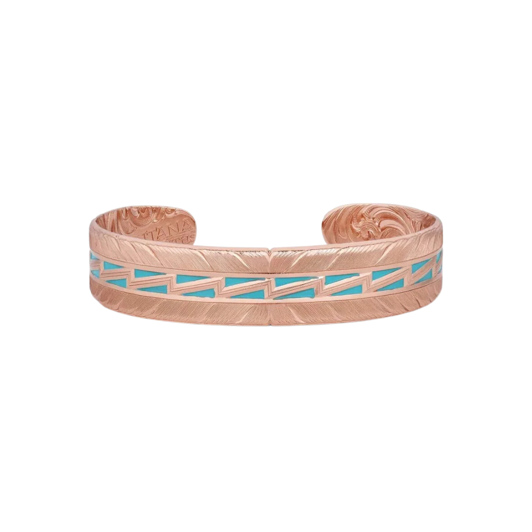 Montana Women's Narrow Emma's Sunlight Cuff Rose Gold Bracelet