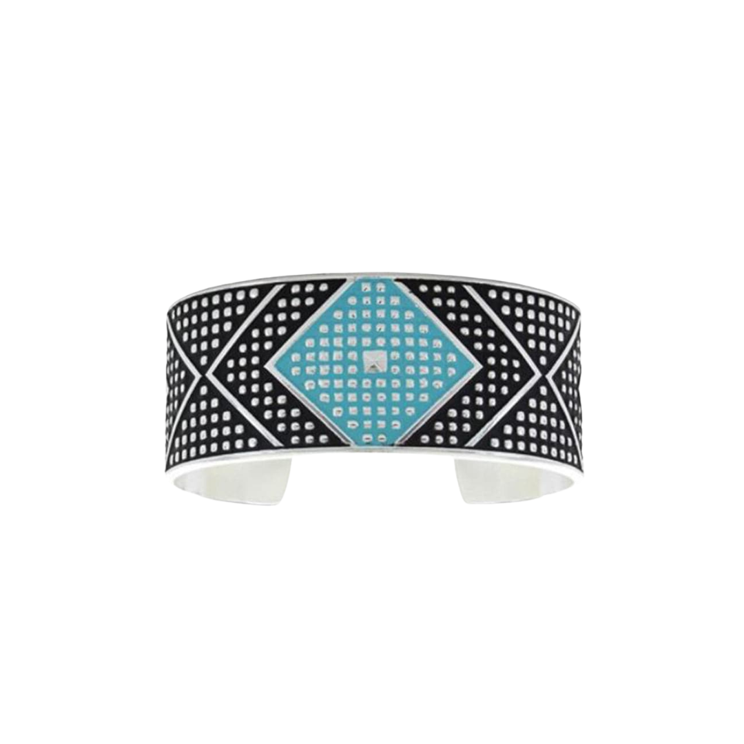 Montana Silversmiths Women's Crosscut Chevron Turquoise Bracelet