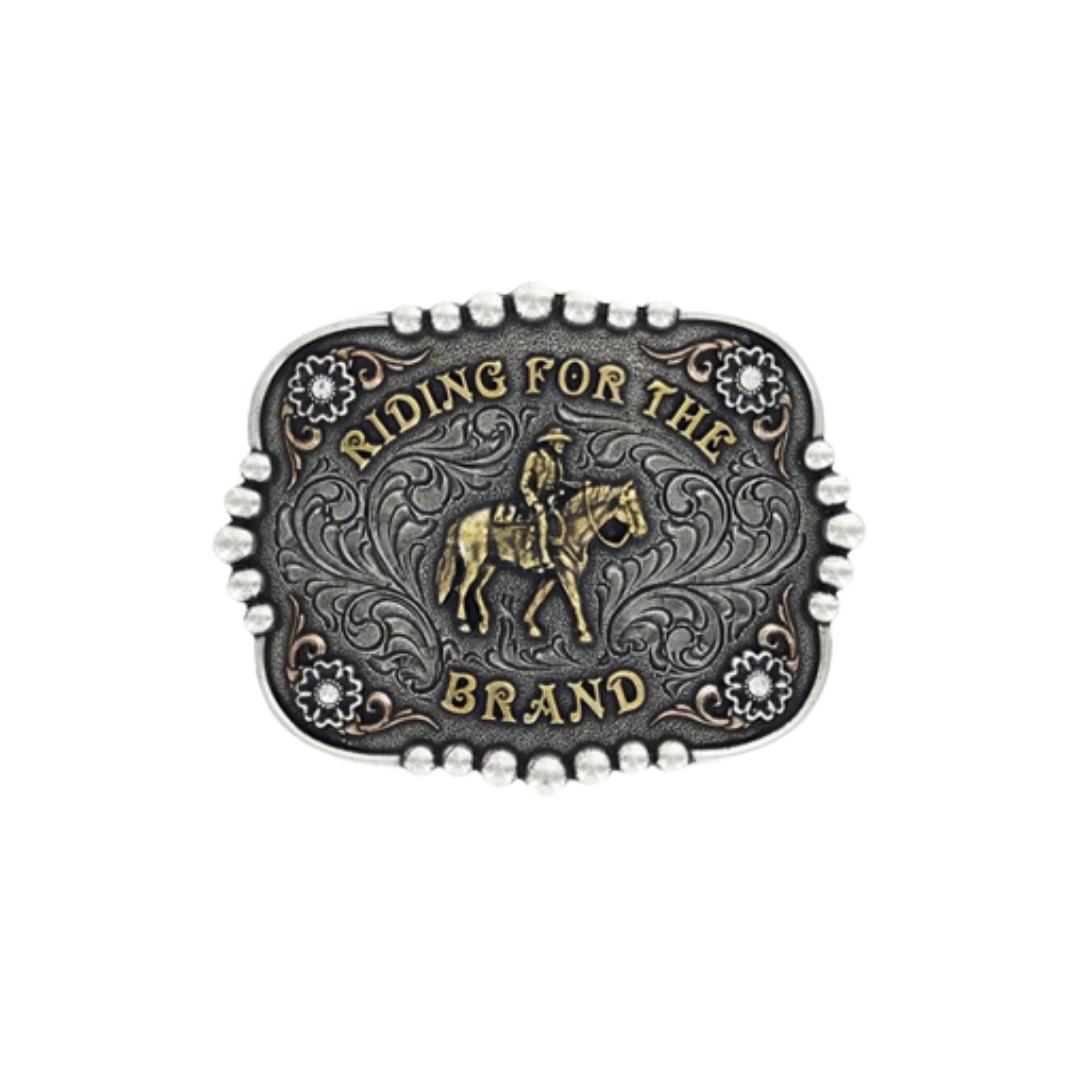 Montana Silversmiths Men's Riding For The Brand Multicolor Buckle