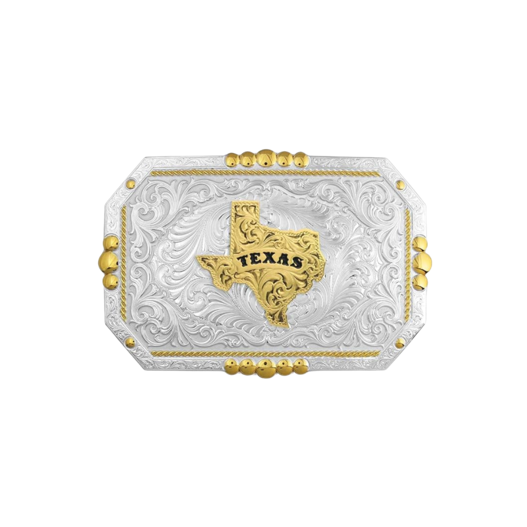 Montana Silversmiths Men's Texas Silver Grey Buckle