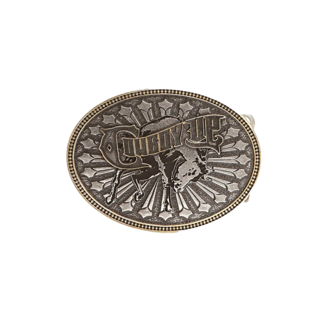 Montana Men's Silversmiths Cowboy Up Grey Buckle