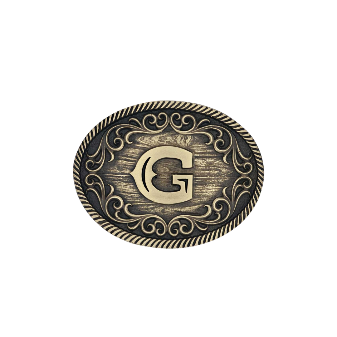 Montana Attitude Filigree Initial G Belt Buckle