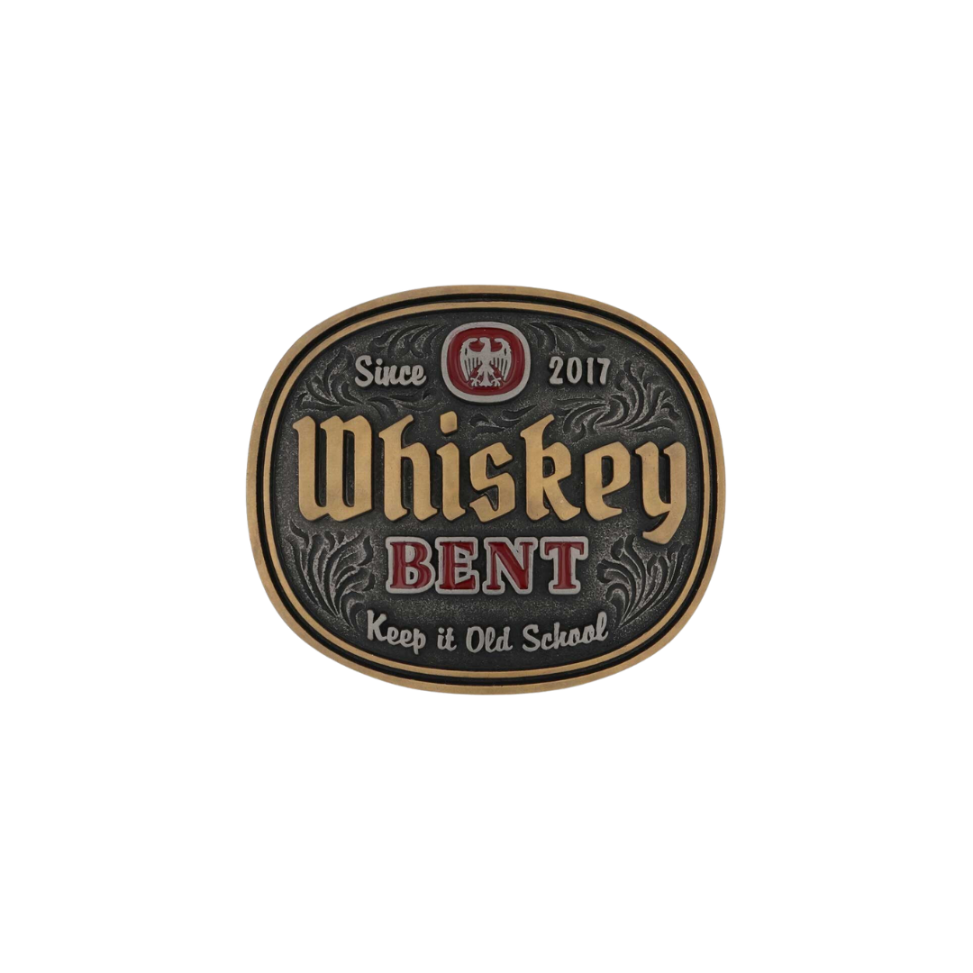Montana Silversmiths Men's Keep it Old School Whiskey Bent Buckle