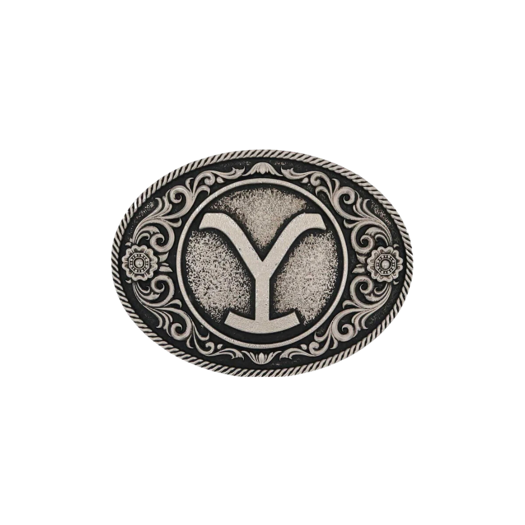 Montana Silversmiths Men's Yellowstone Floral Filigree Buckle