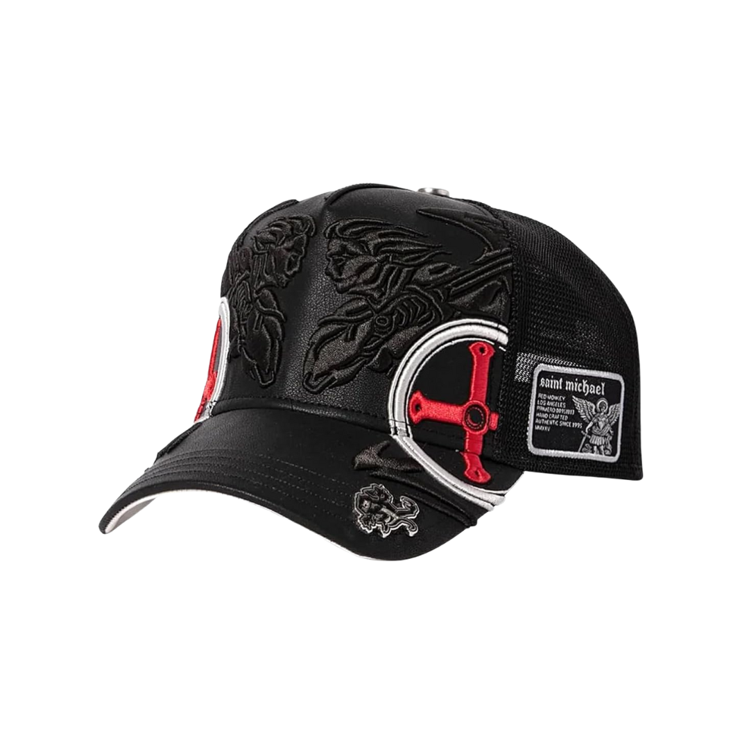 Red Monkey Men's Limited Edition Fashion Trucker Black Cap