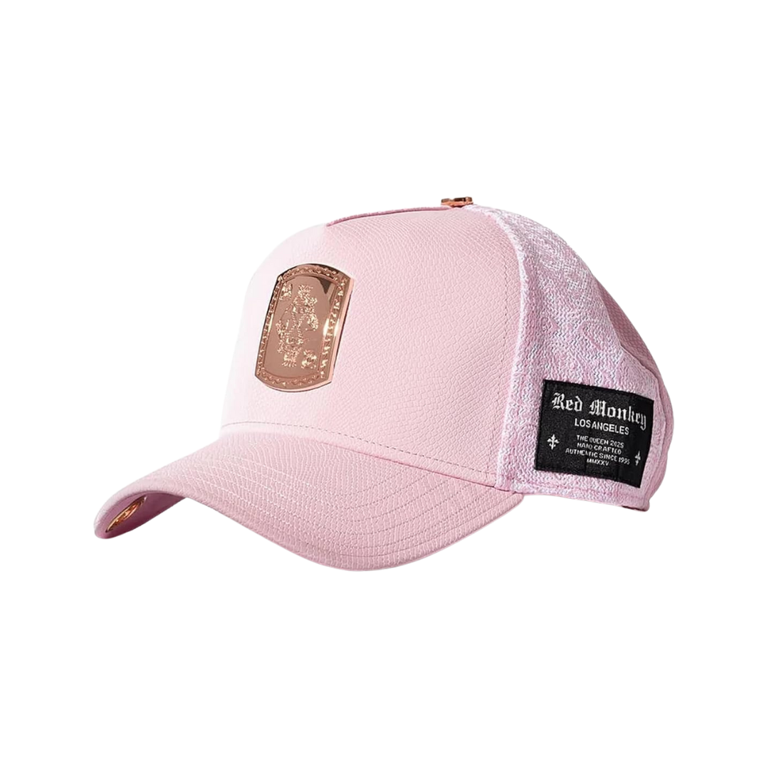 Red Monkey Unisex Kings Queens Snapback Pink Cap