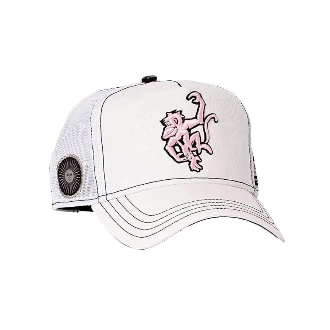 Red Monkey Unisex Fiesta White Cap