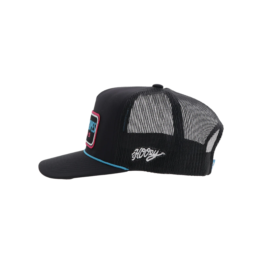 Hooey Men's Cactus Ropes Patch Black Cap