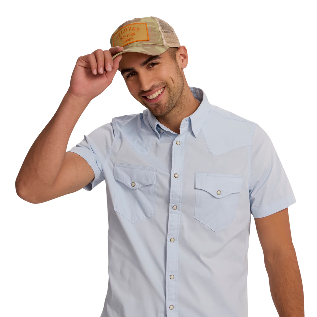 Tecovas Men's Western Goods Trucker Khaki Camo Cap