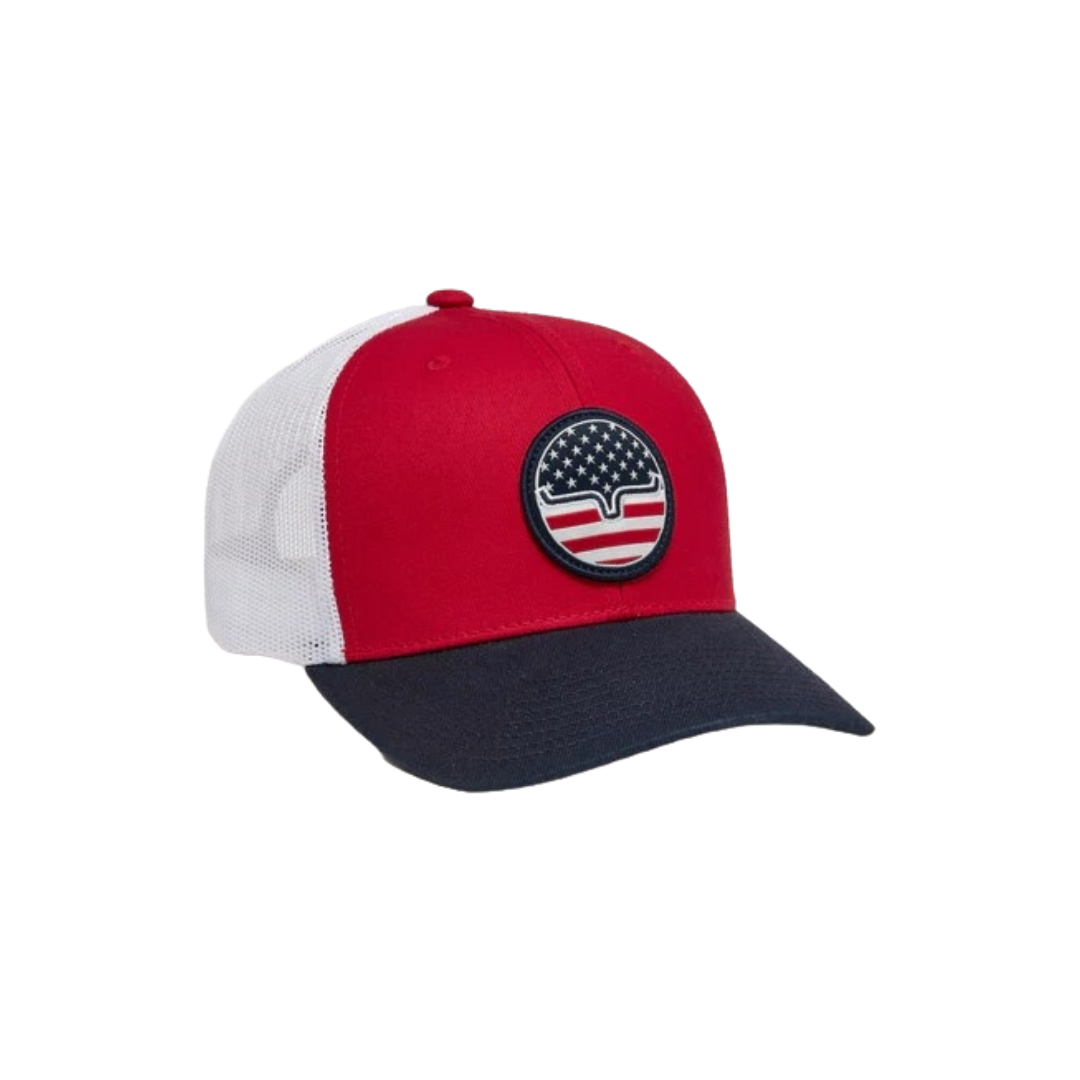 Kimes Ranch Men’s Stars & Stripes Mesh Red Cap