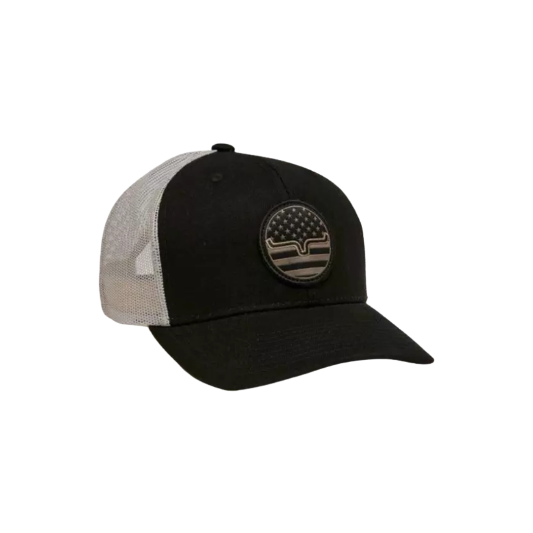 Kimes Ranch Men’s Stars & Stripes Mesh Black Cap