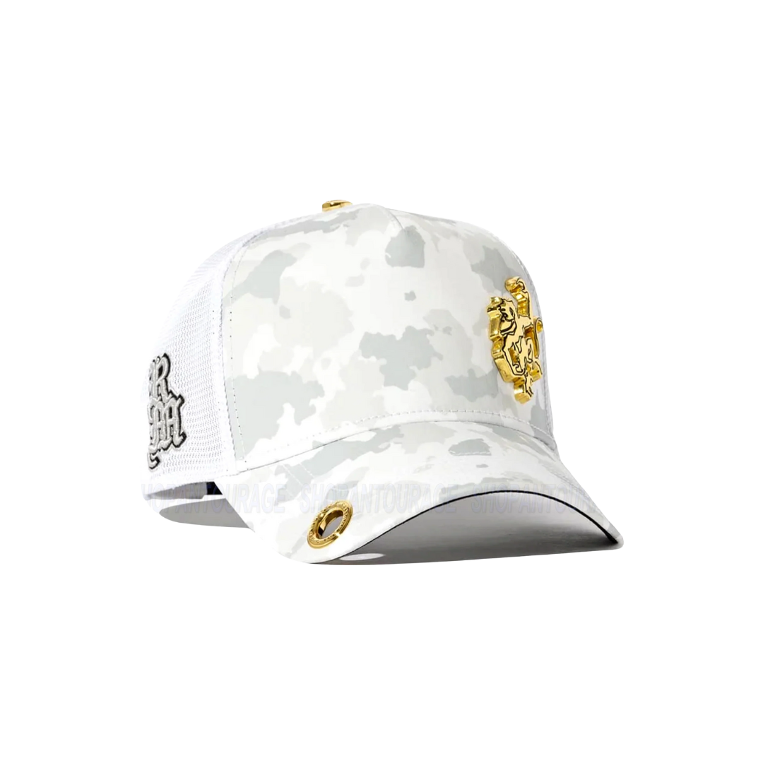 Red Monkey Unisex Money Rich Snow Trucker Camo Cap