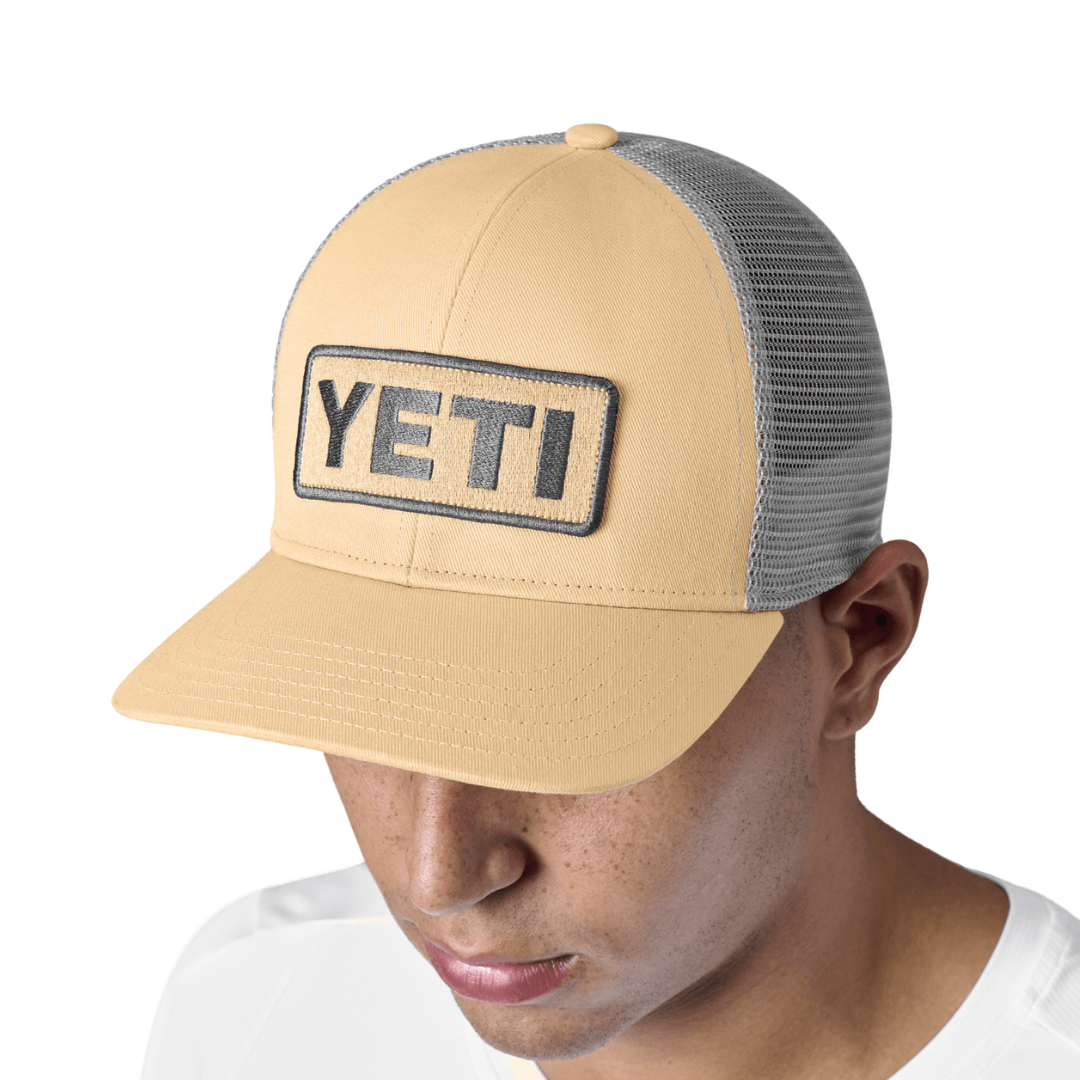 Yeti Logo Badge Trucker Salmon Cap