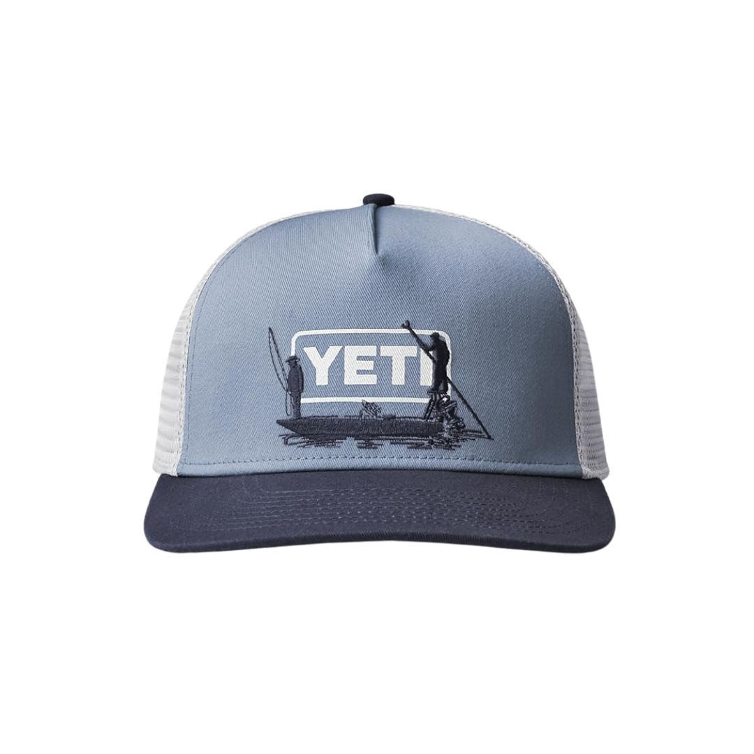 Yeti Skiff Logo Badge Mid Pro Trucker Grey Cap